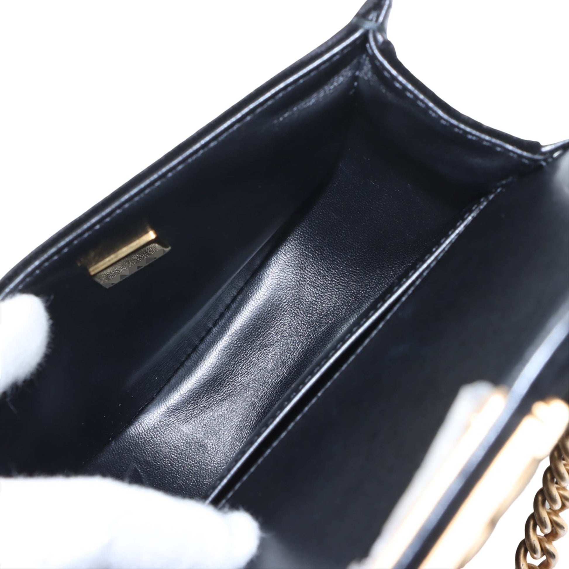 Chanel Small Quilted Velvet Boy Messenger Bag