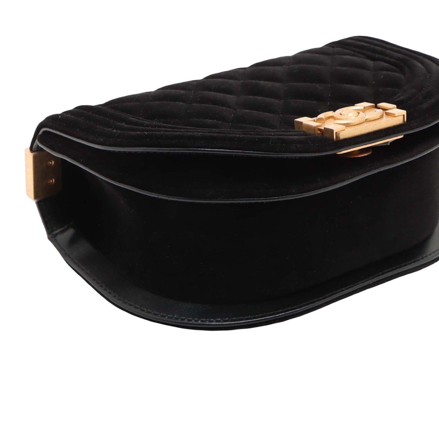 Chanel Small Quilted Velvet Boy Messenger Bag