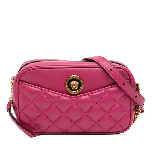 Quilted Lambskin La Medusa Camera Bag