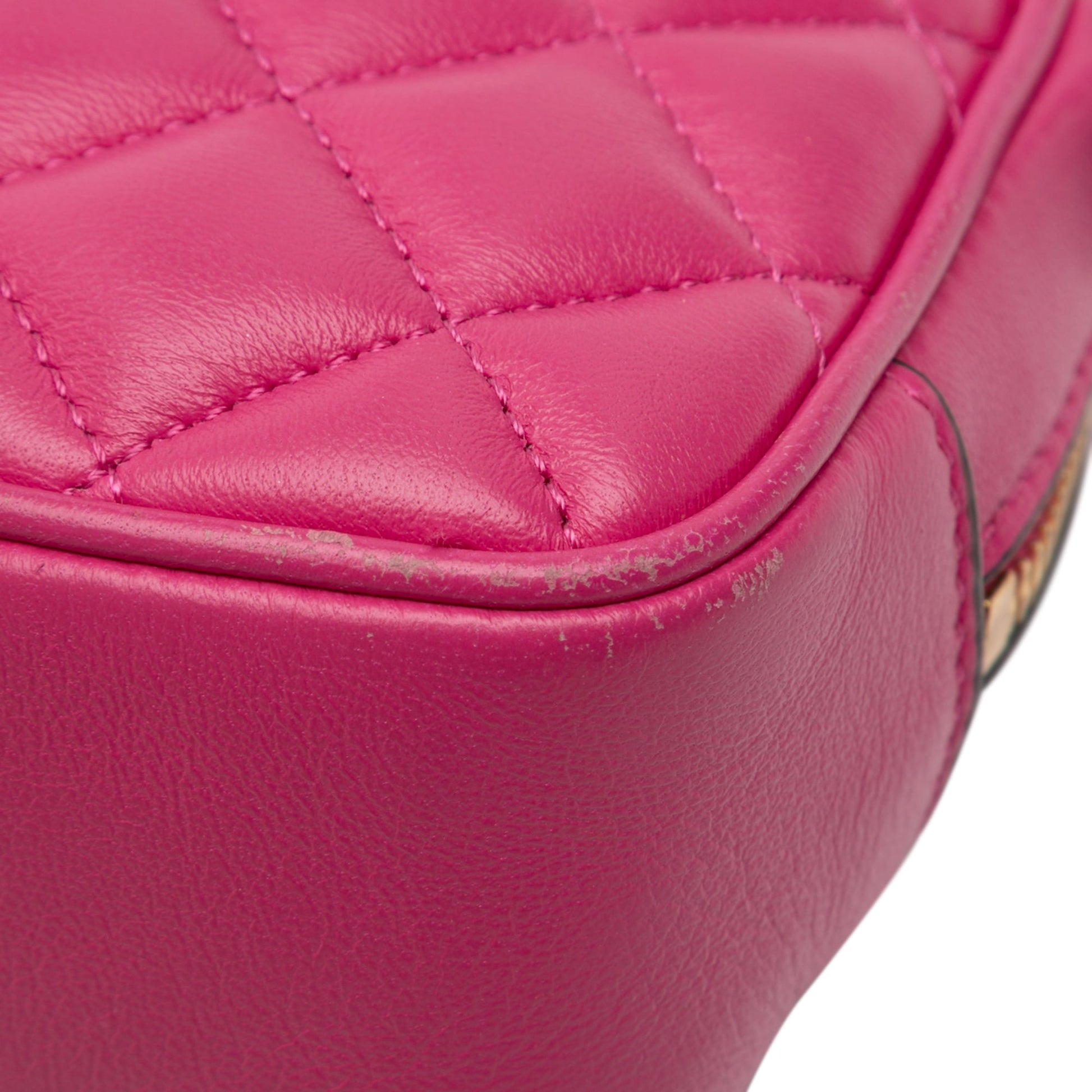 Quilted Lambskin La Medusa Camera Bag