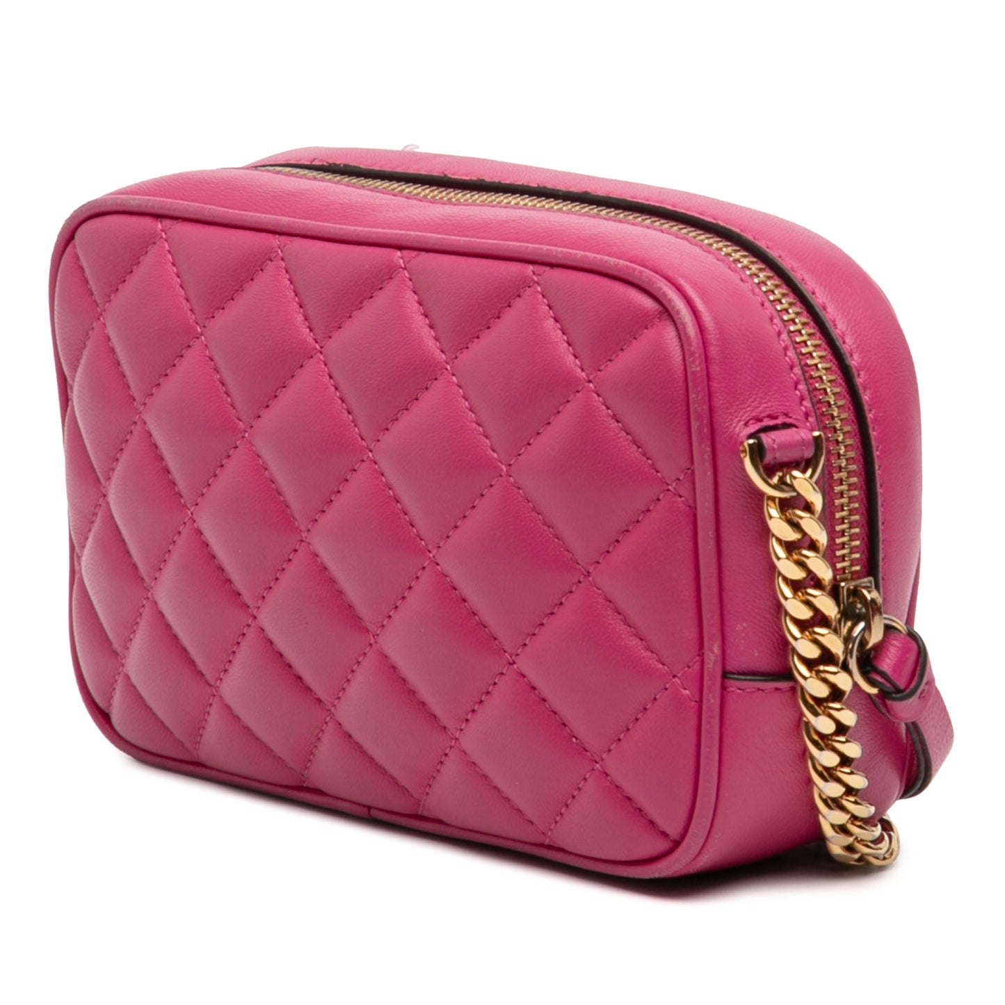 Quilted Lambskin La Medusa Camera Bag