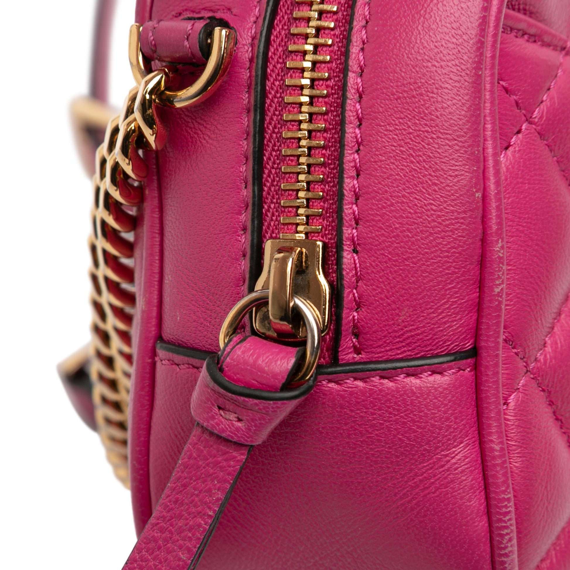 Quilted Lambskin La Medusa Camera Bag