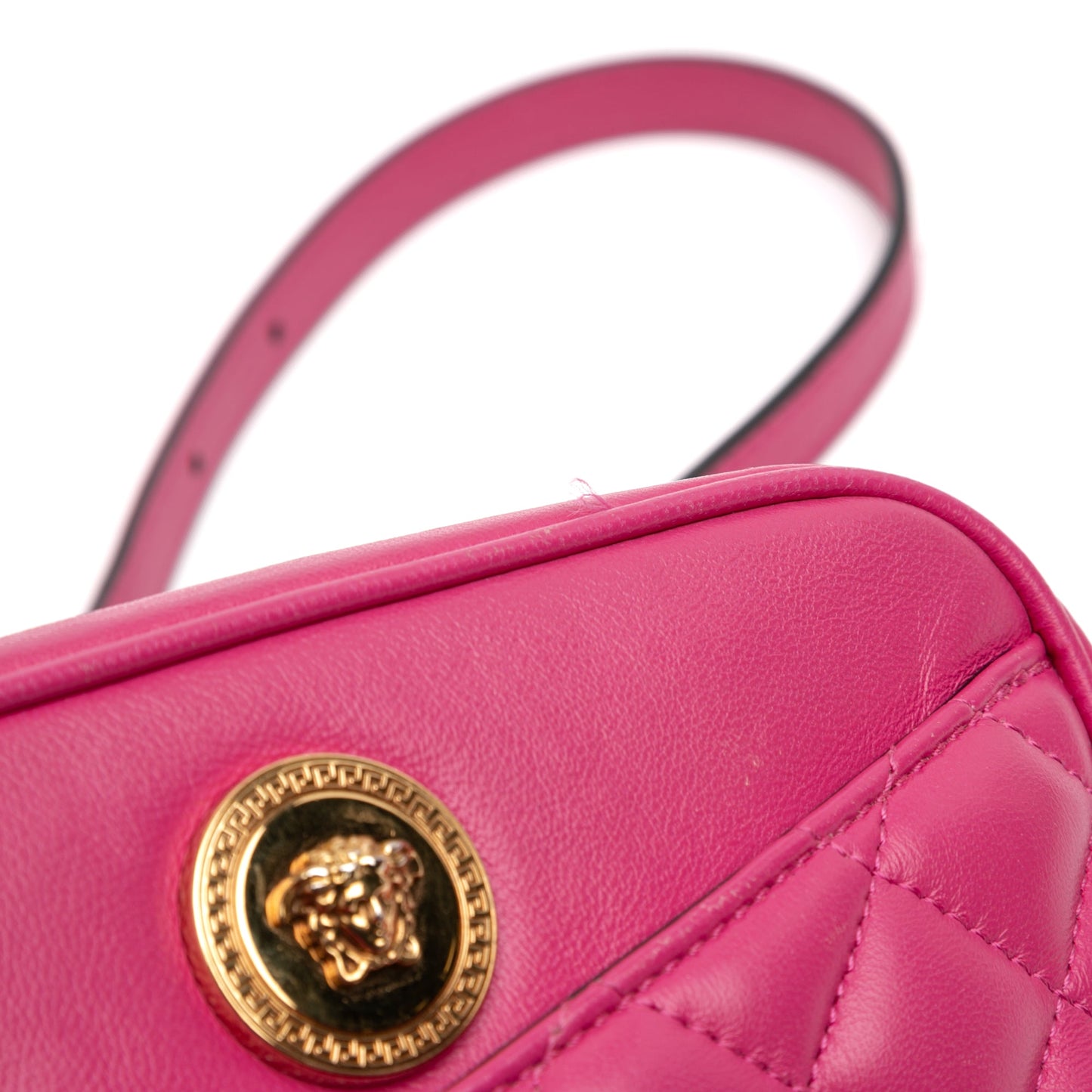 Quilted Lambskin La Medusa Camera Bag