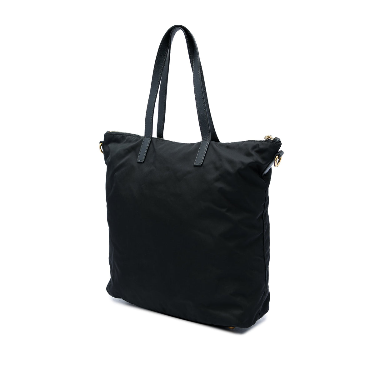 Prada Tessuto Zip Top Convertible Tote — Black