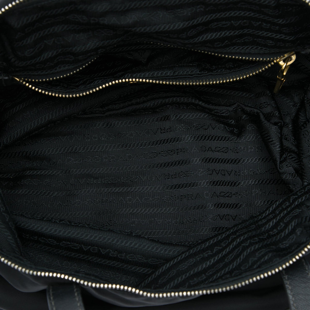 Prada Tessuto Zip Top Convertible Tote — Black