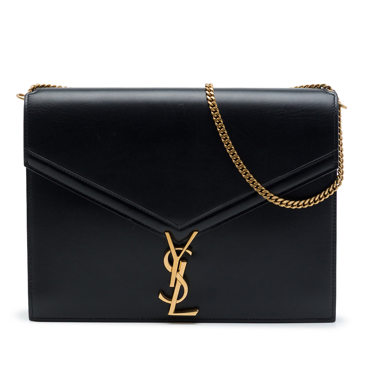 Saint Laurent Smooth Calfskin Monogram Cassandra Clasp Bag