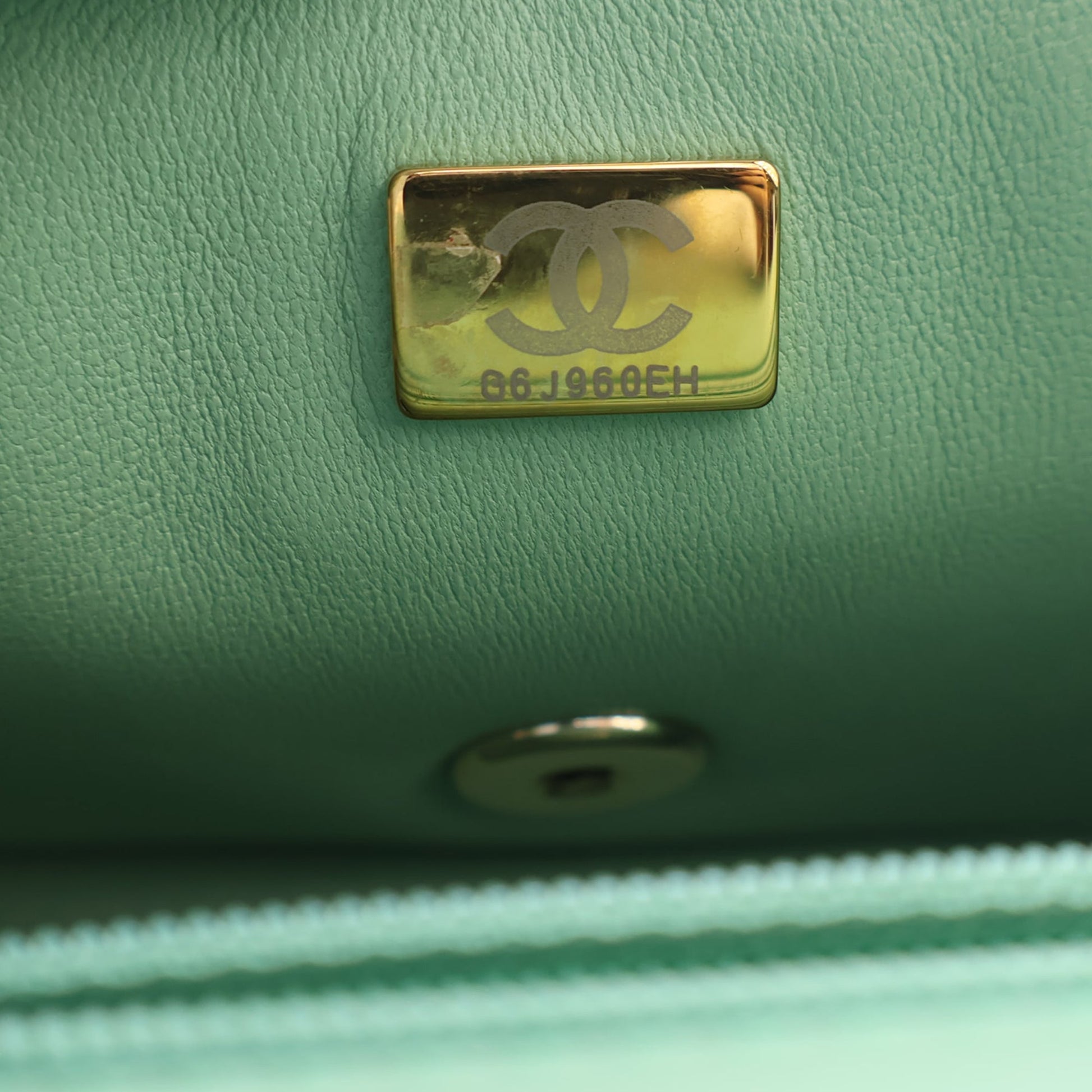 Chanel Mini Rectangular Bicolor Quilted Lambskin Top Handle Flap