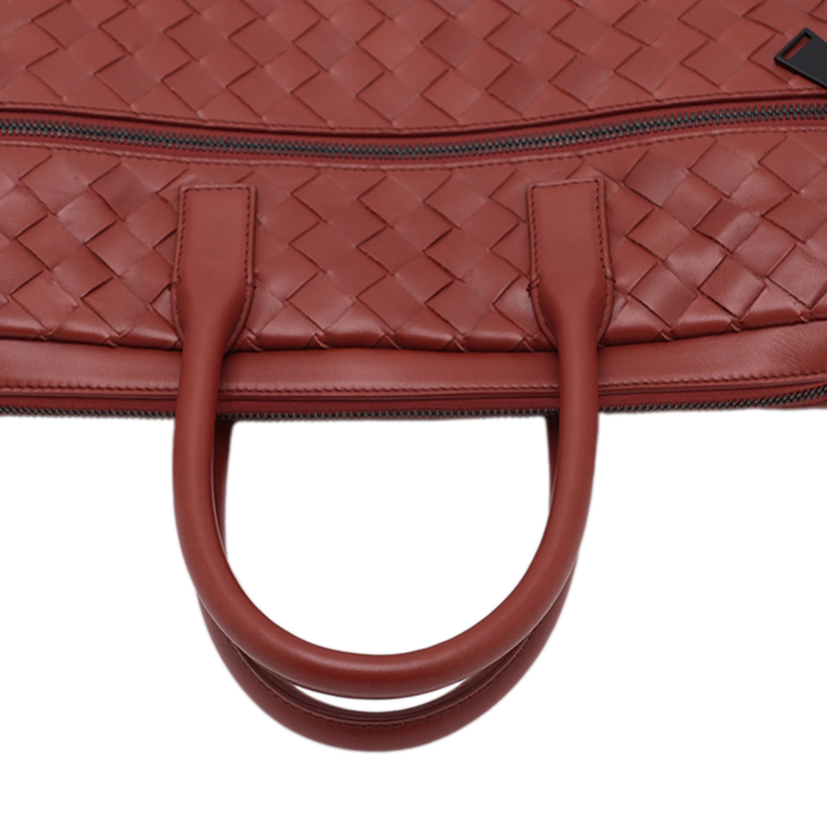 Bottega Veneta Nappa Intrecciato Business Bag — Brown