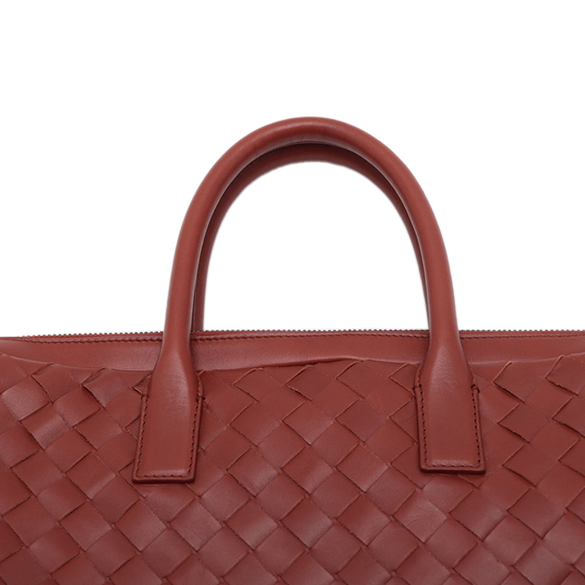 Bottega Veneta Nappa Intrecciato Business Bag — Brown