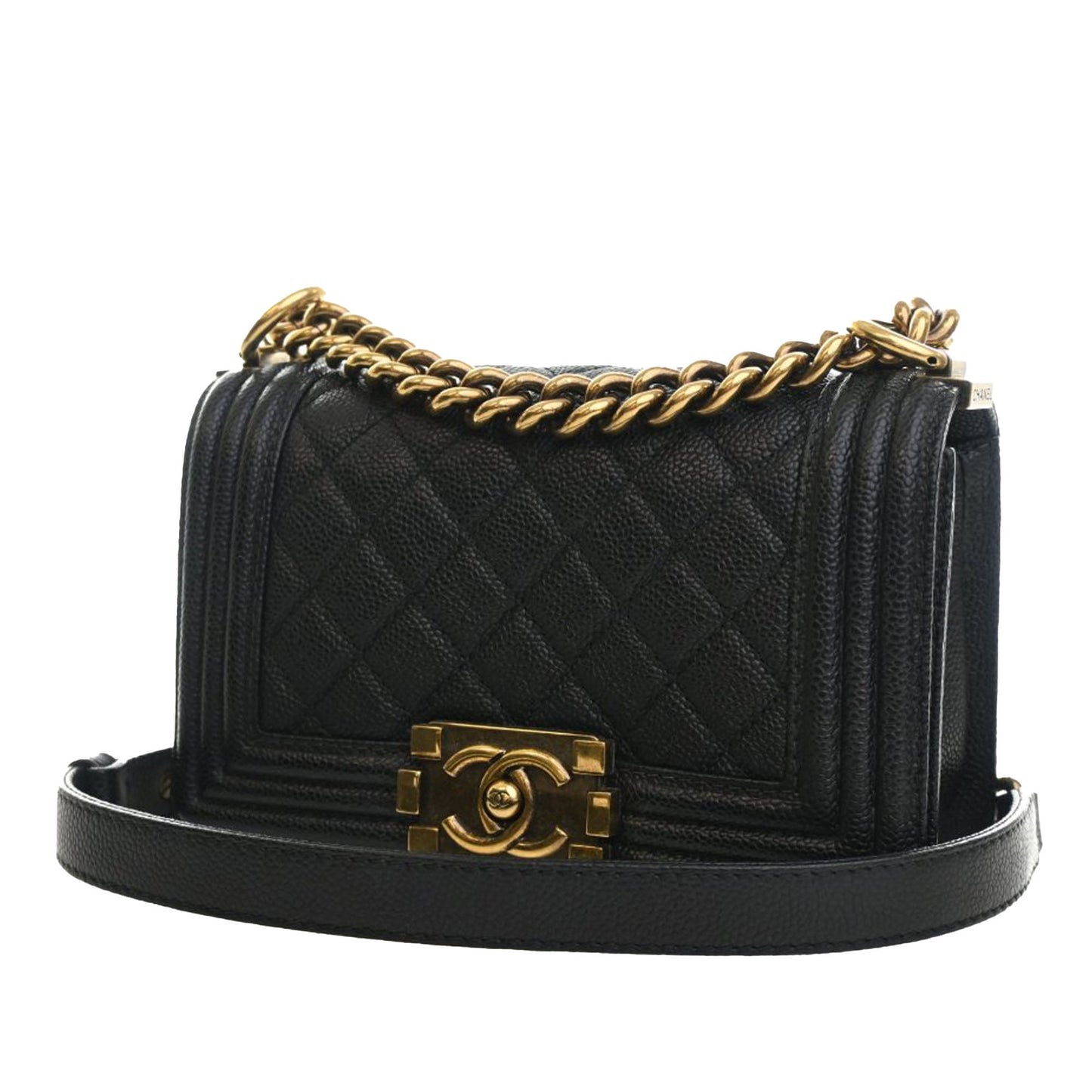 Chanel Small Quilted Caviar Boy Flap