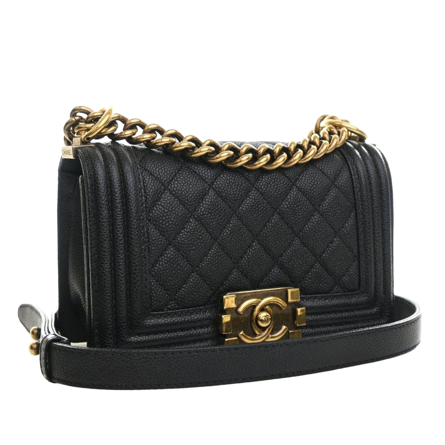 Chanel Small Quilted Caviar Boy Flap
