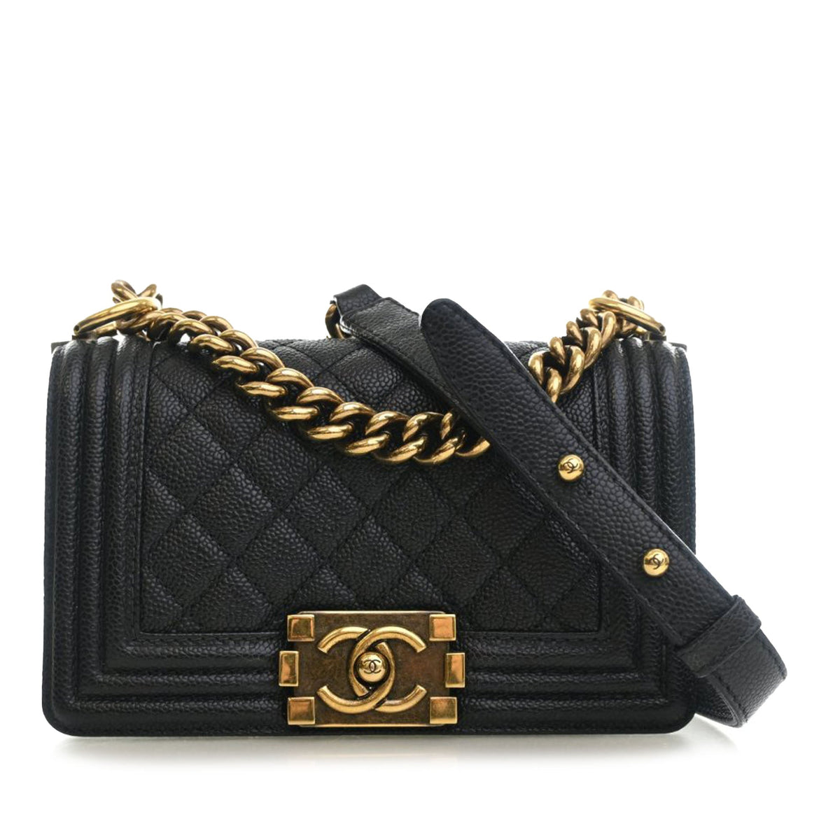 Chanel Small Quilted Caviar Boy Flap
