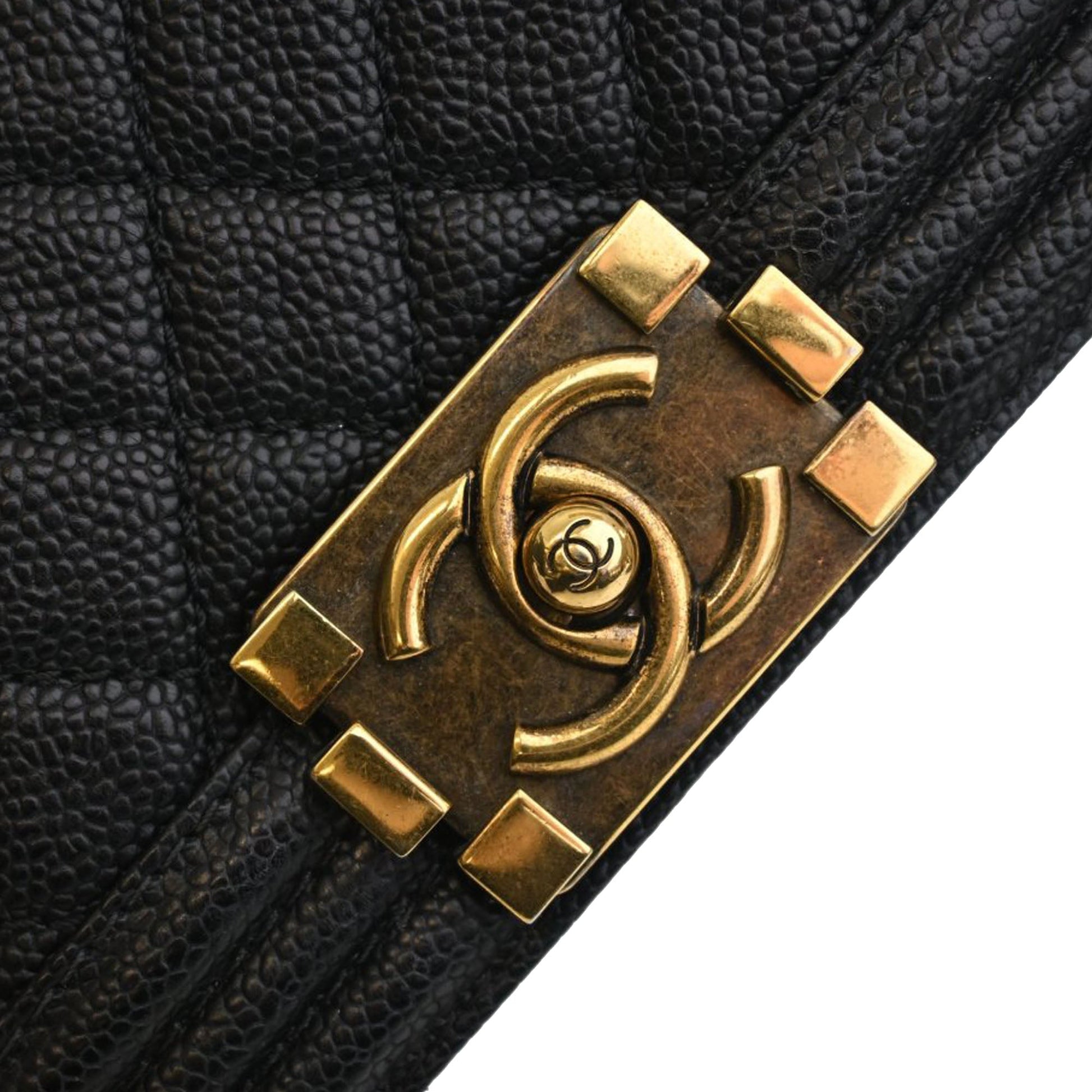 Chanel Small Quilted Caviar Boy Flap