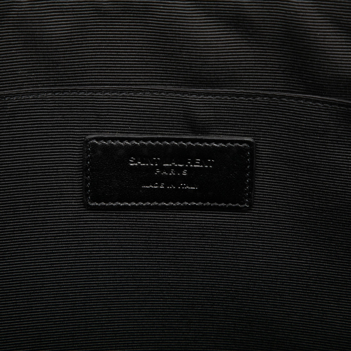 Saint Laurent Croc Embossed Leather Document Holder — Black
