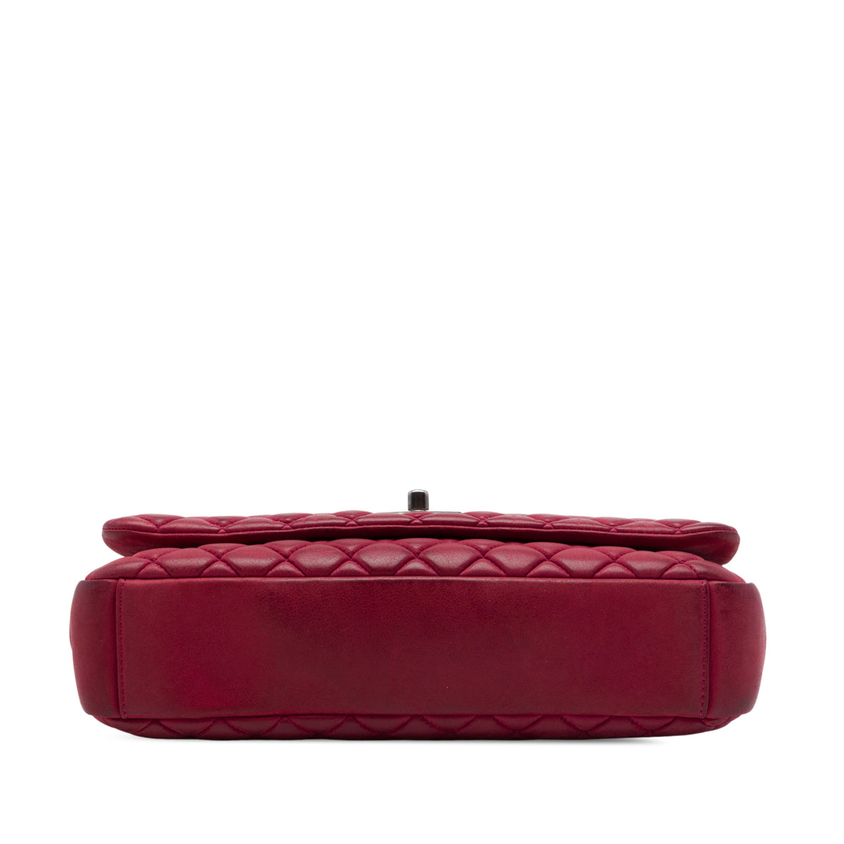 Chanel Large Quilted Iridescent Calfskin New Bubble Flap — Red