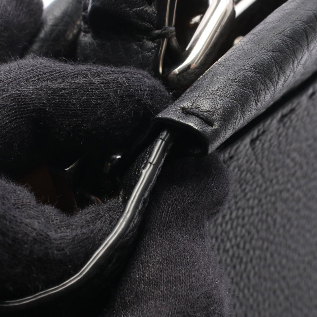 Fendi Medium Leather Peekaboo Selleria Satchel — Black