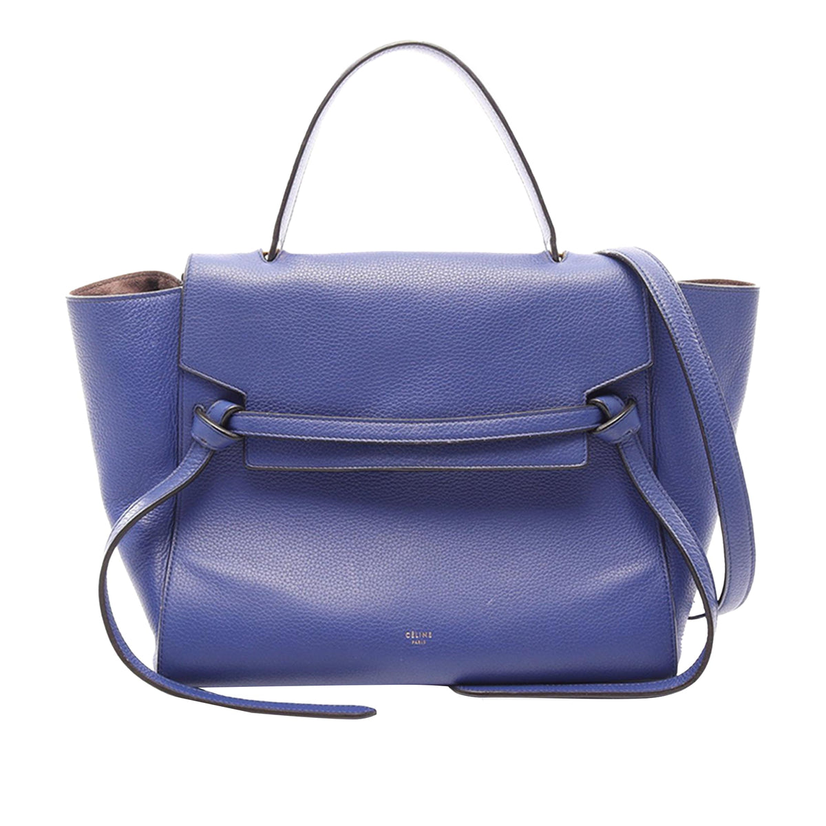 Celine Mini Grained Calfskin Belt Bag — Blue