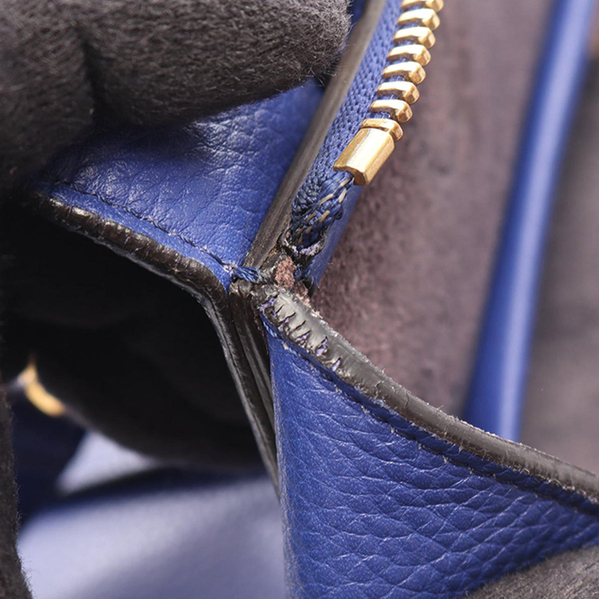 Celine Mini Grained Calfskin Belt Bag — Blue