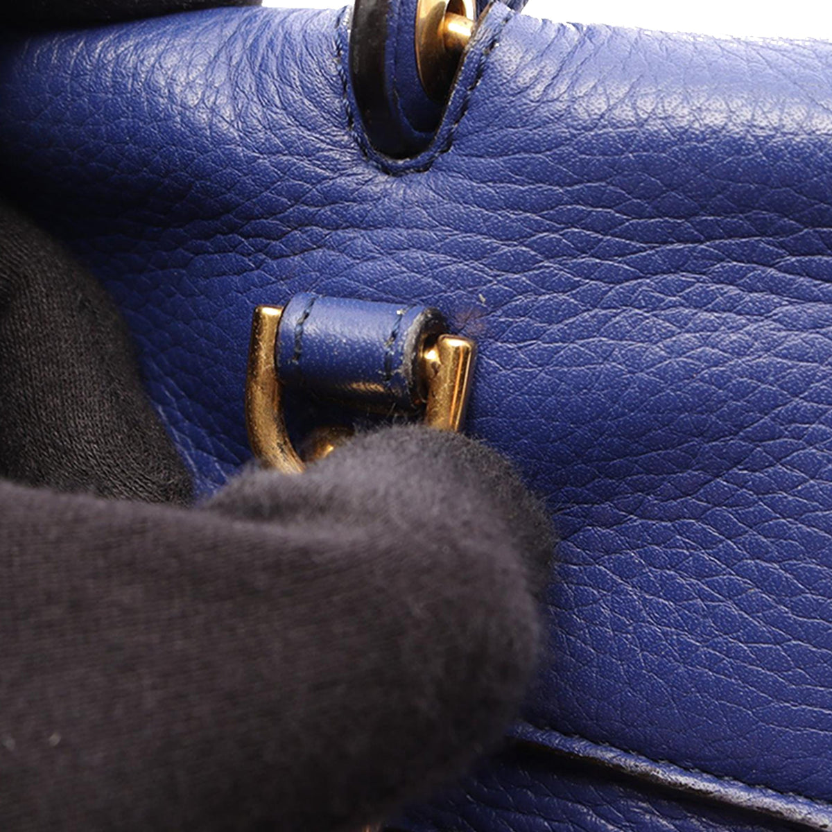 Celine Mini Grained Calfskin Belt Bag — Blue
