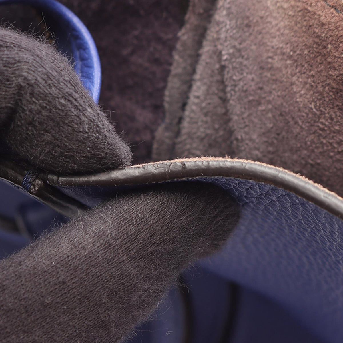 Celine Mini Grained Calfskin Belt Bag — Blue