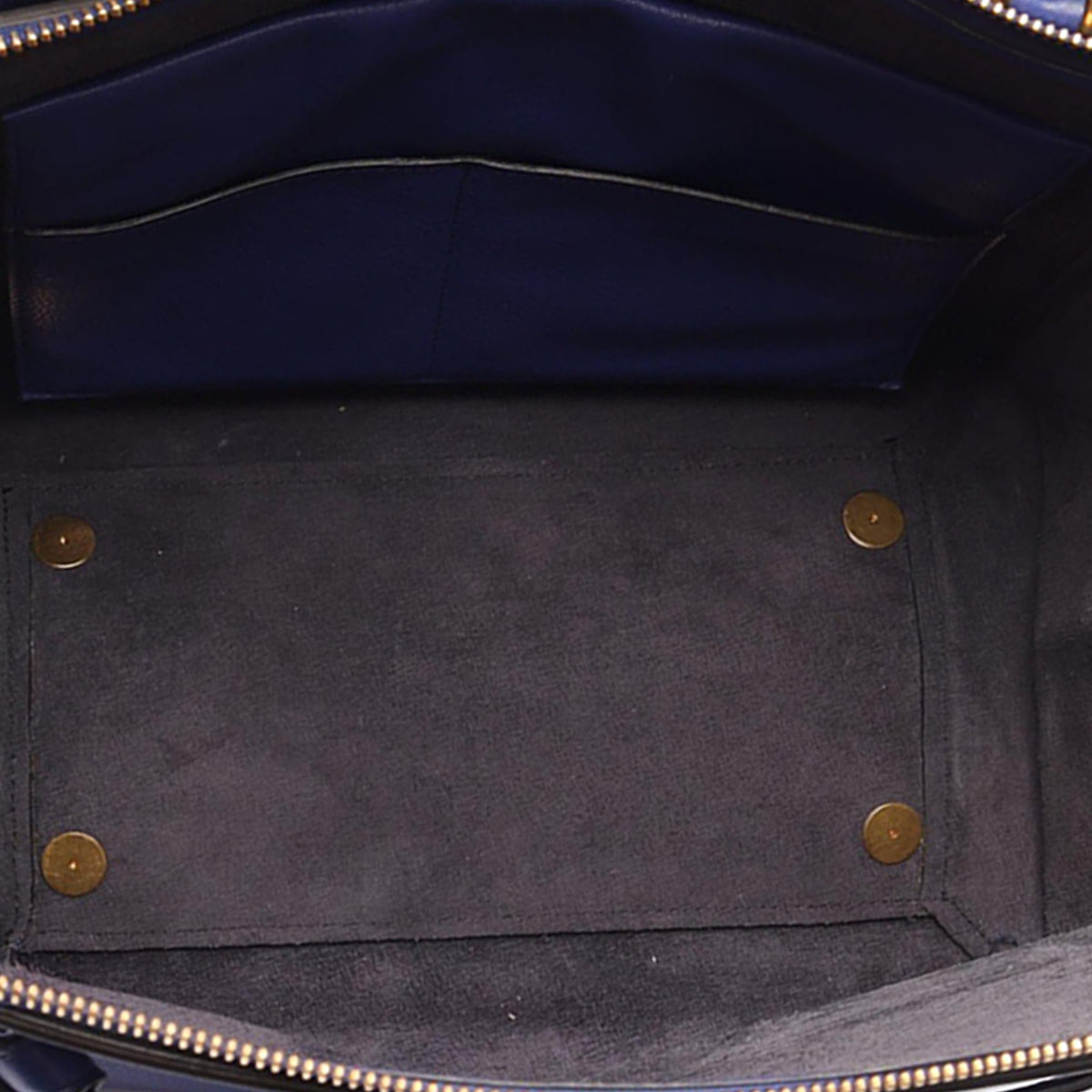 Celine Mini Grained Calfskin Belt Bag — Blue