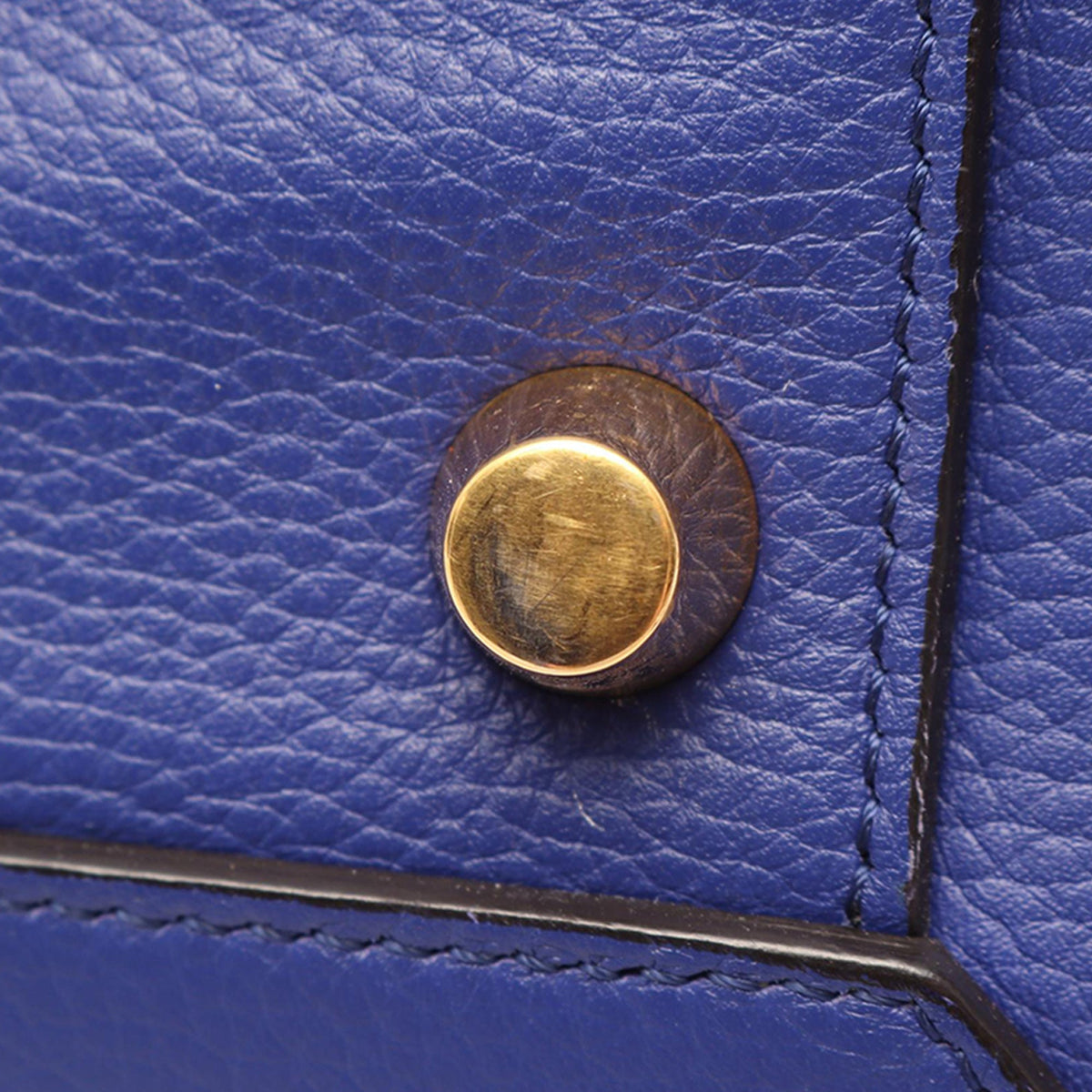 Celine Mini Grained Calfskin Belt Bag — Blue