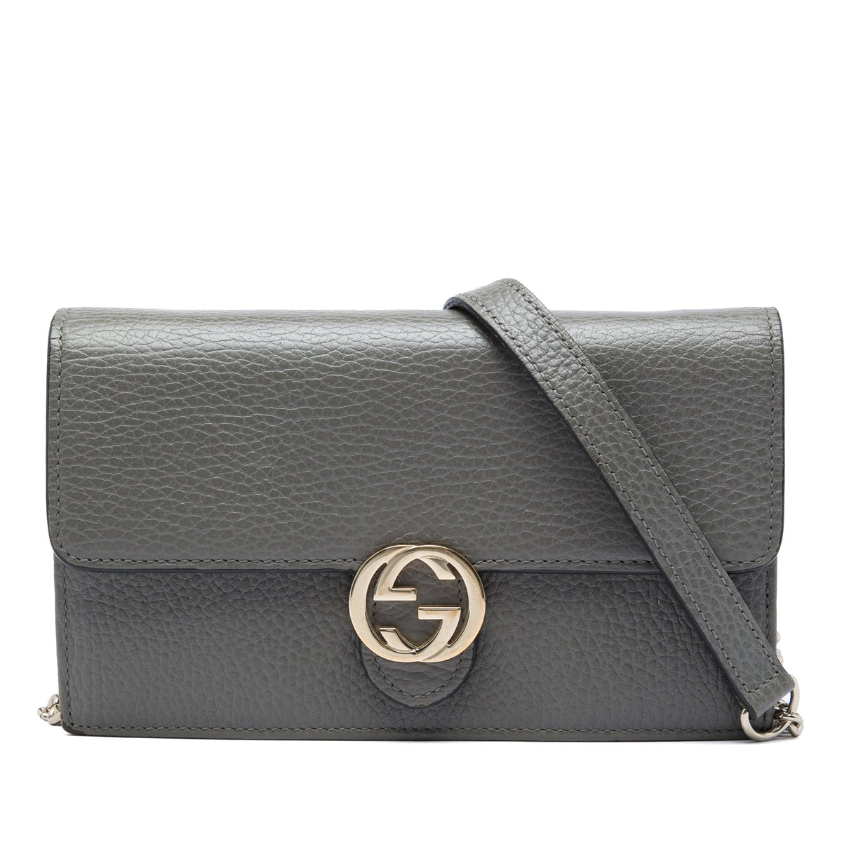 Gucci Dollar Calfskin Interlocking G Wallet on Chain