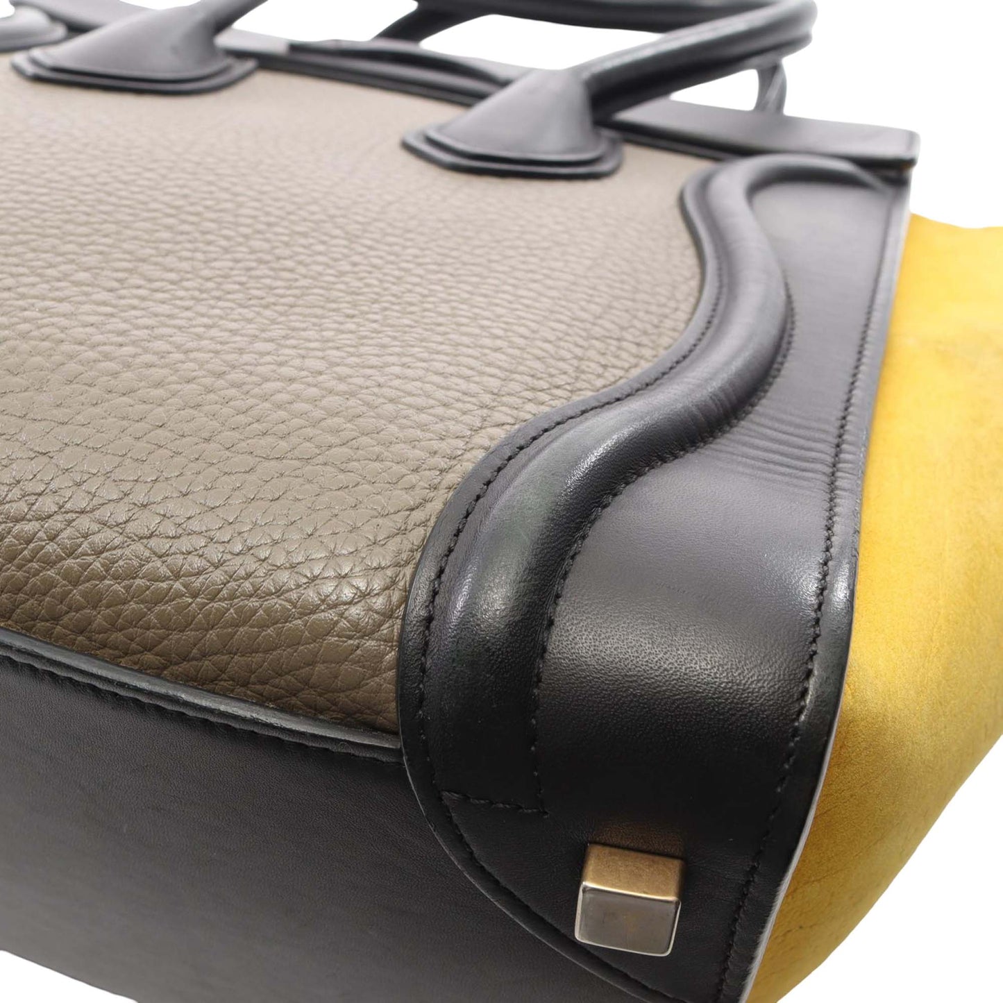 Celine Micro Tricolor Leather Luggage Tote