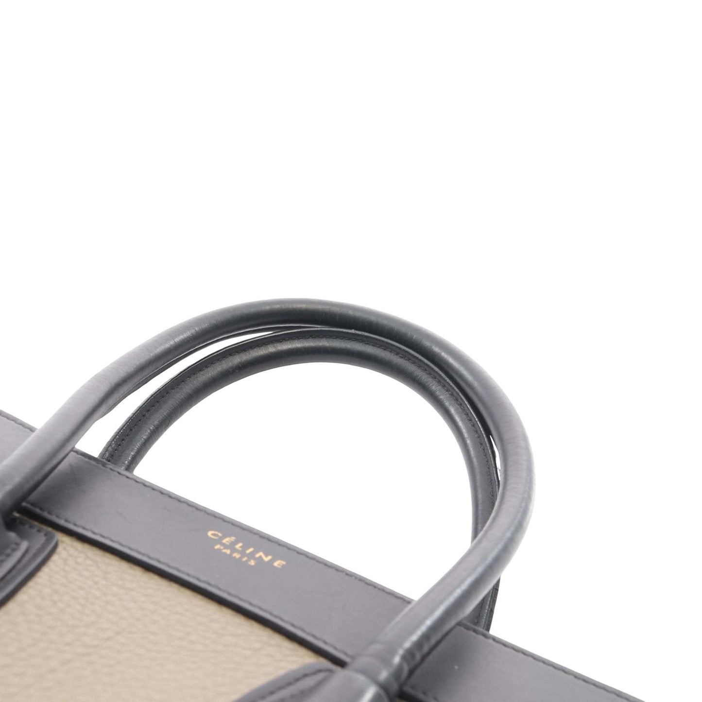 Celine Micro Tricolor Leather Luggage Tote