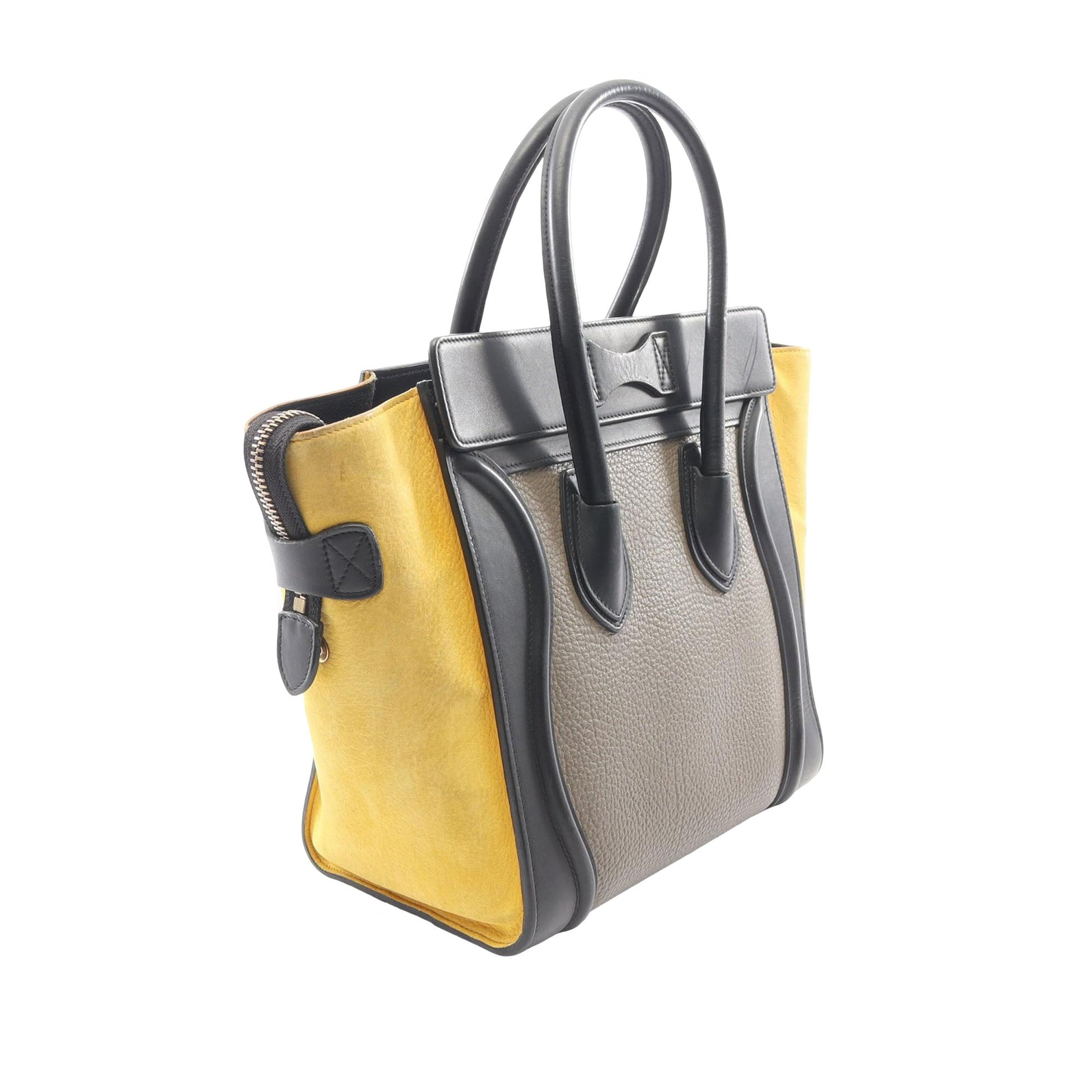 Celine Micro Tricolor Leather Luggage Tote