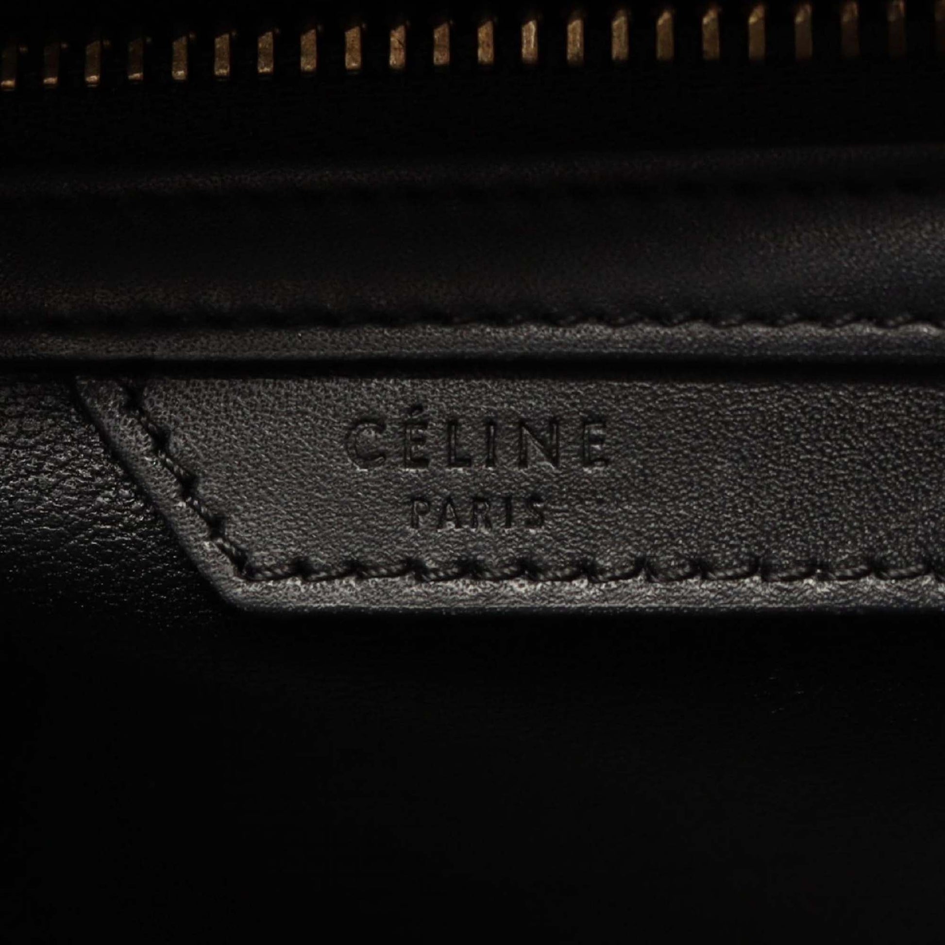 Celine Micro Tricolor Leather Luggage Tote