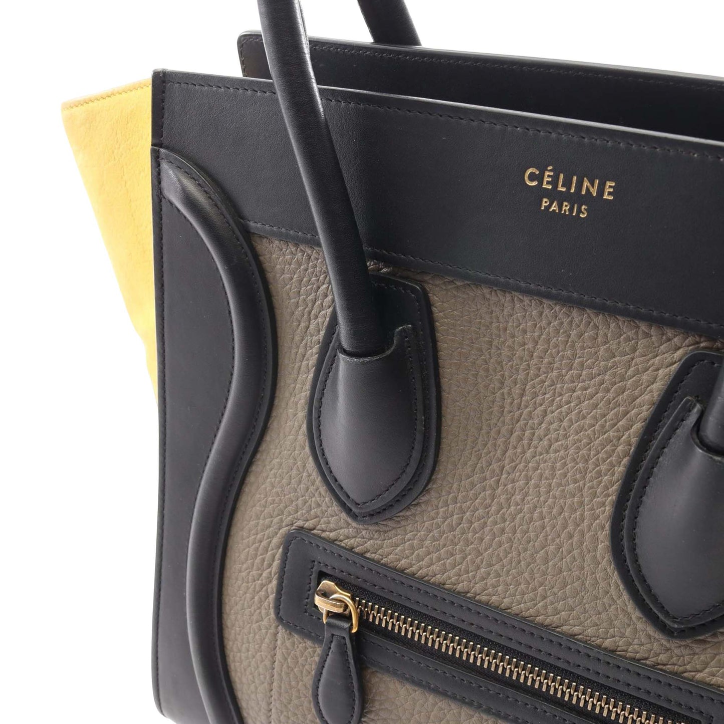 Celine Micro Tricolor Leather Luggage Tote
