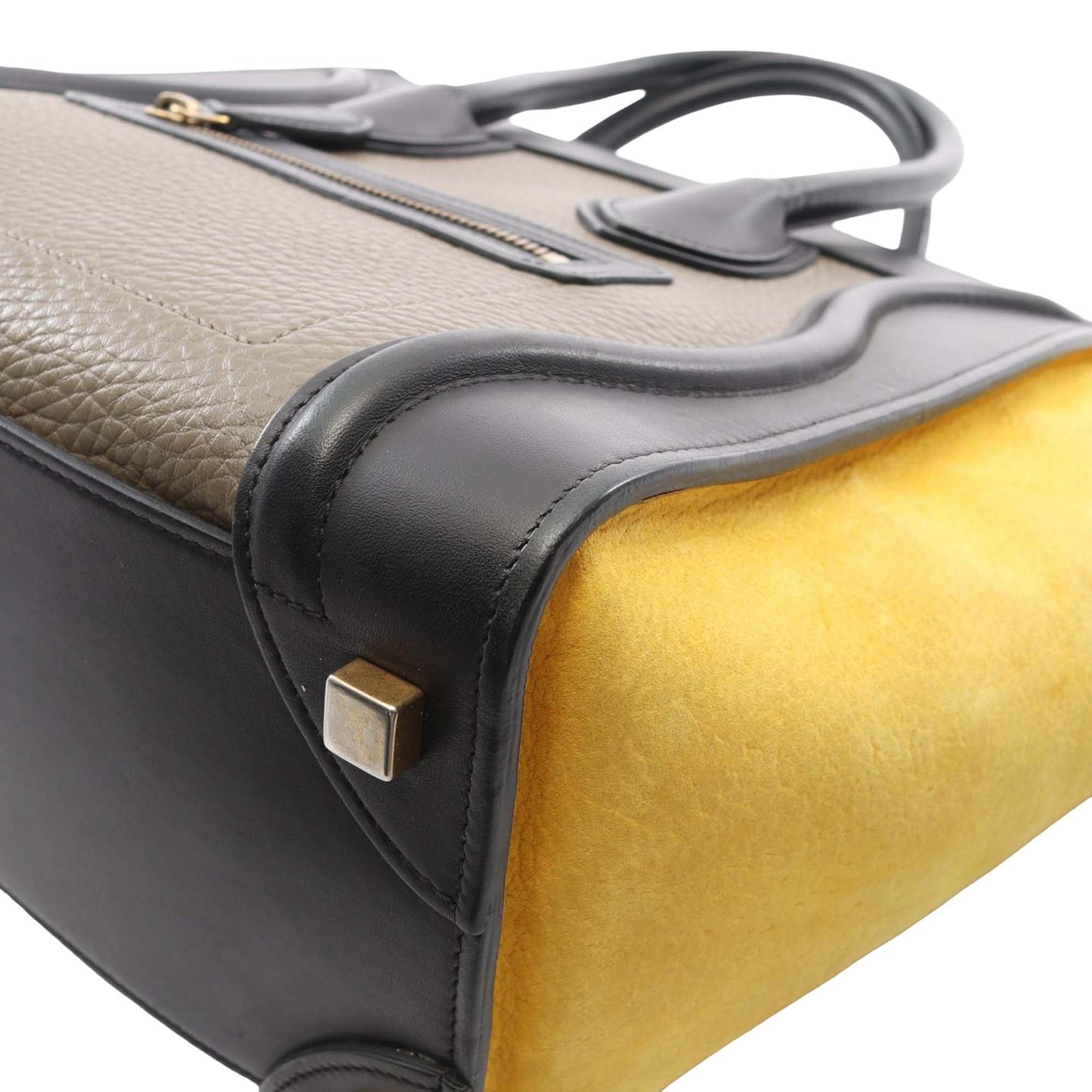 Celine Micro Tricolor Leather Luggage Tote