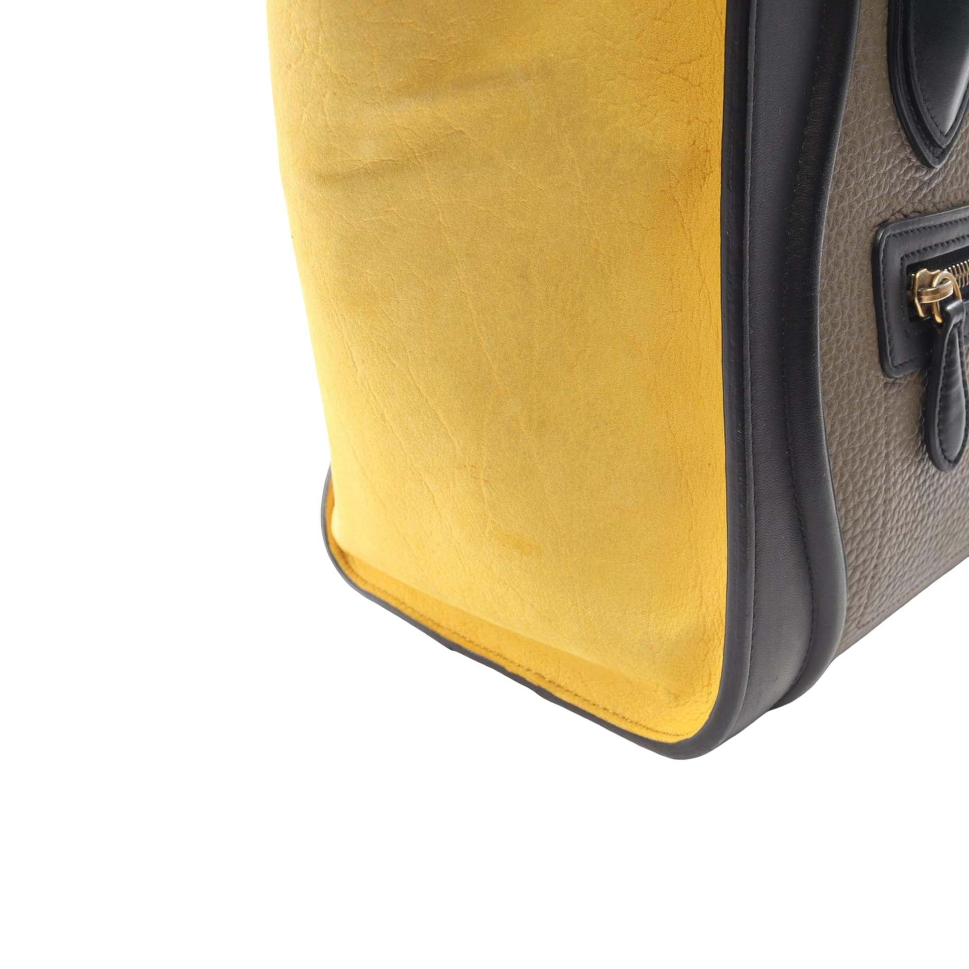 Celine Micro Tricolor Leather Luggage Tote