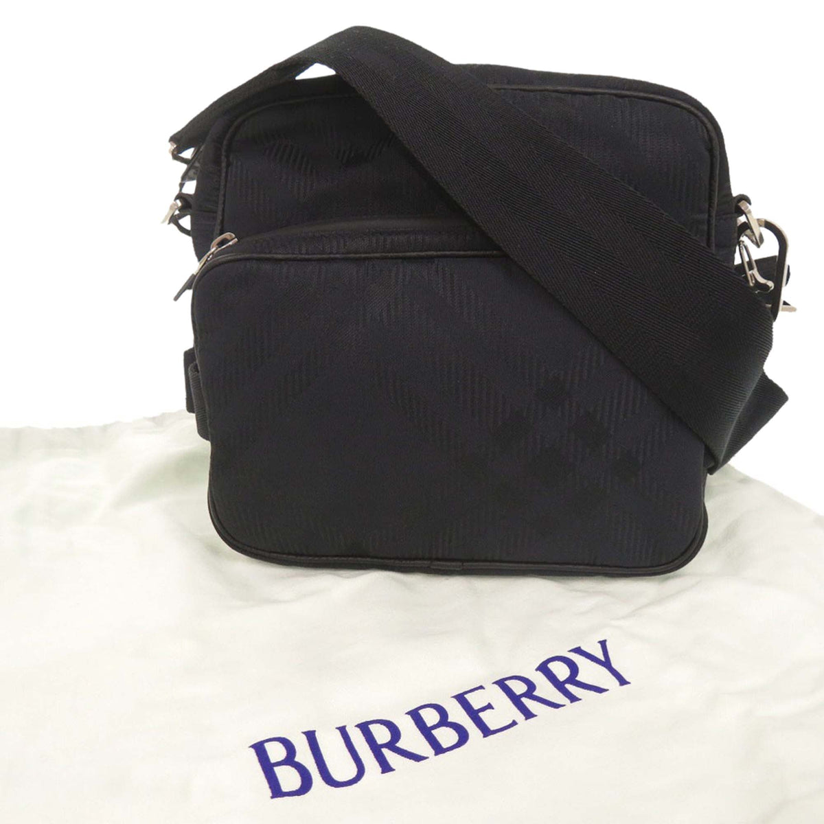 Burberry Tonal Check Nylon Crossbody