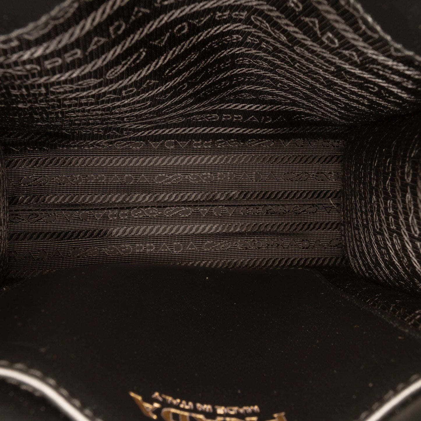 Prada Mini Embroidered Jacquard Symbole Triangolo Satchel