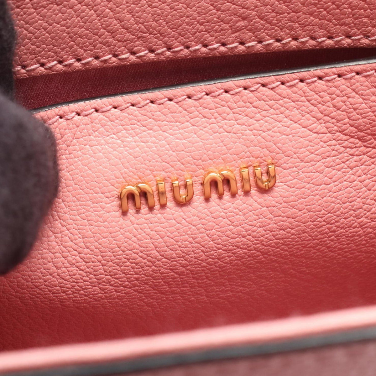 Miu Miu Goatskin Madras Satchel