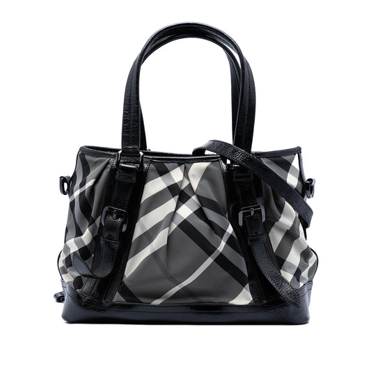 Burberry Beat Check Nylon Lowry Satchel