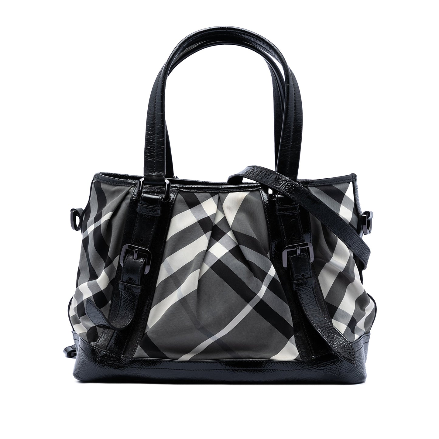 Burberry Beat Check Nylon Lowry Satchel