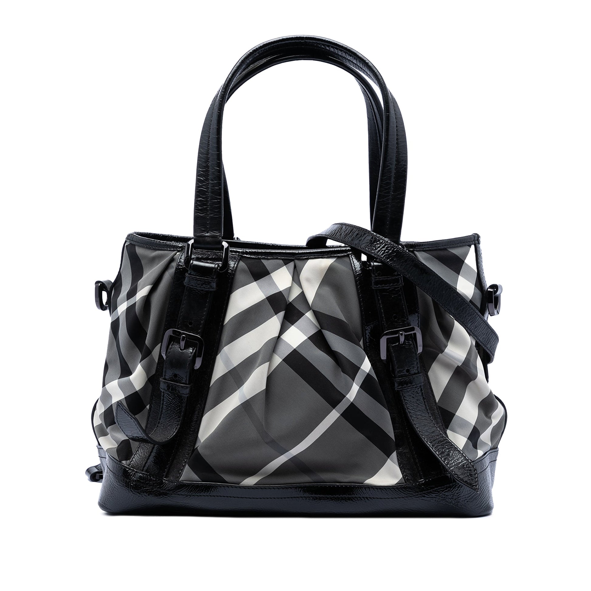 Burberry Beat Check Nylon Lowry Satchel