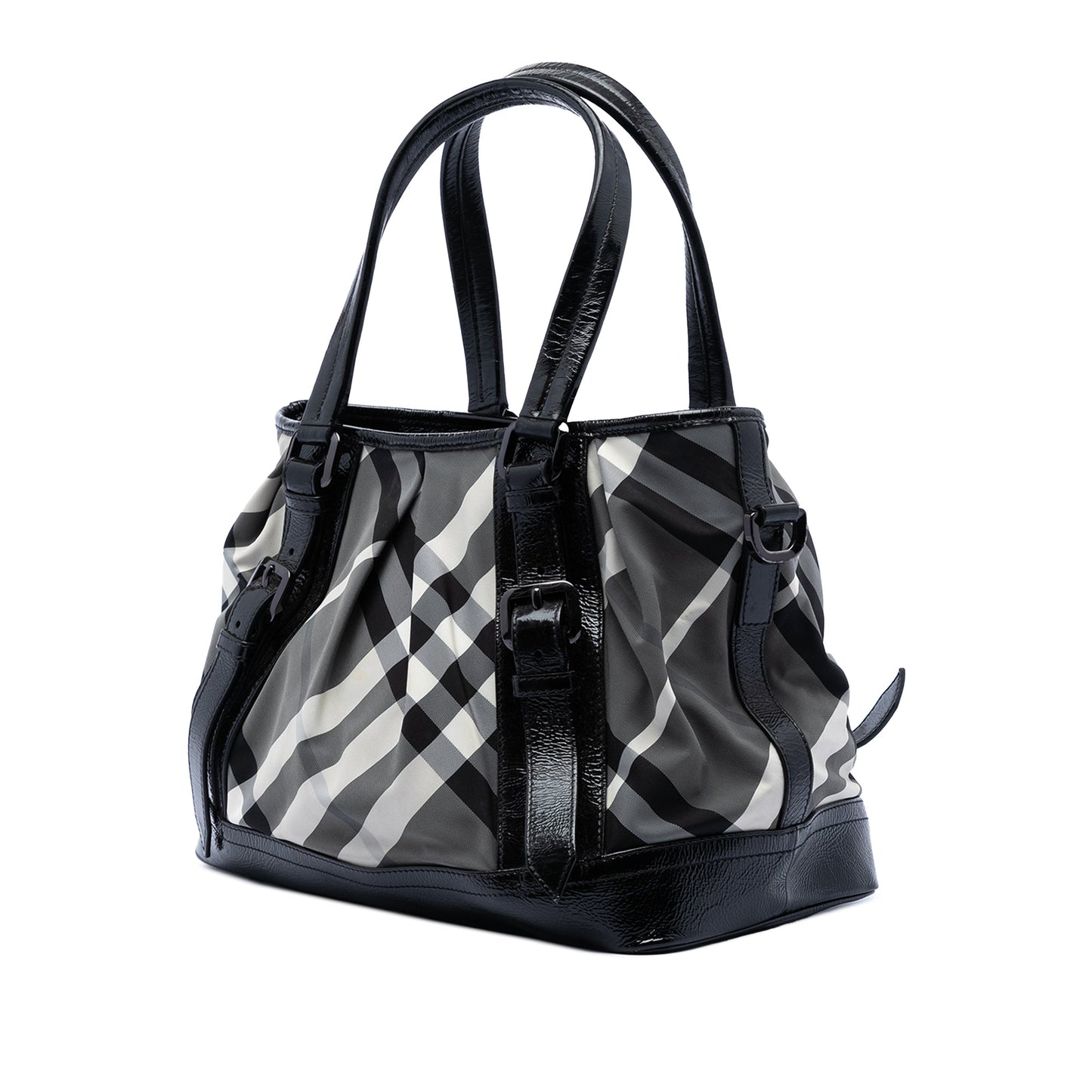 Burberry Beat Check Nylon Lowry Satchel