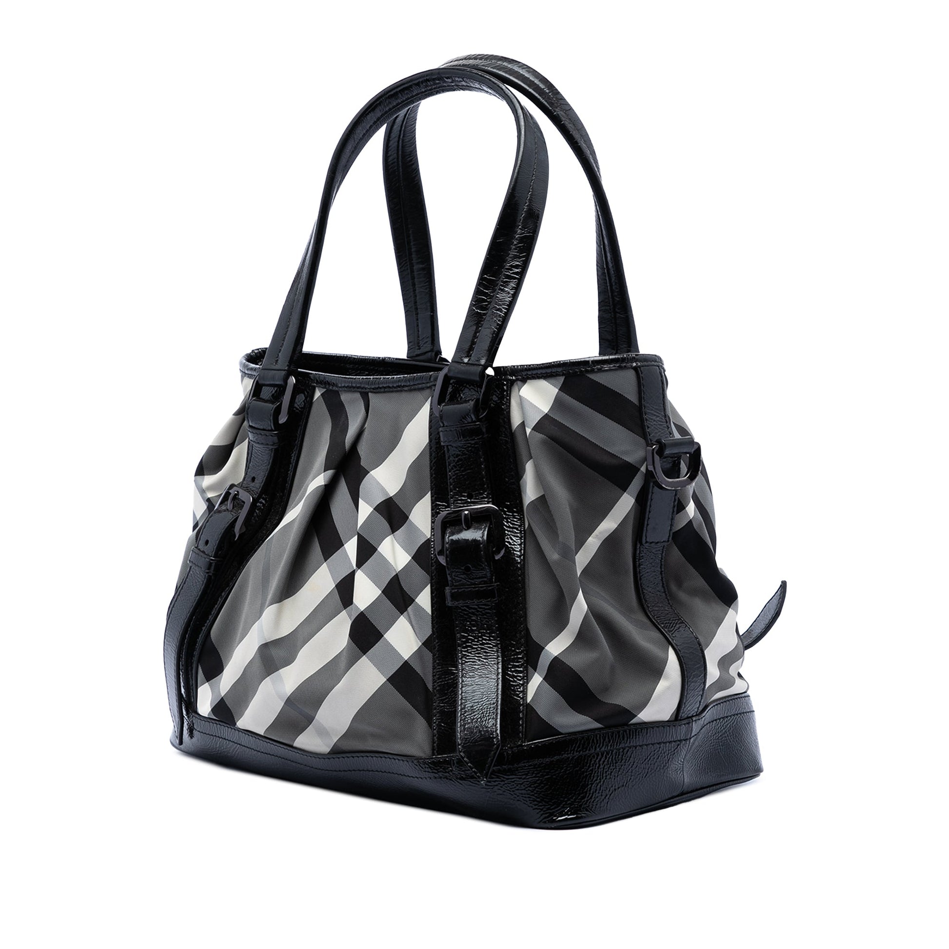 Burberry Beat Check Nylon Lowry Satchel