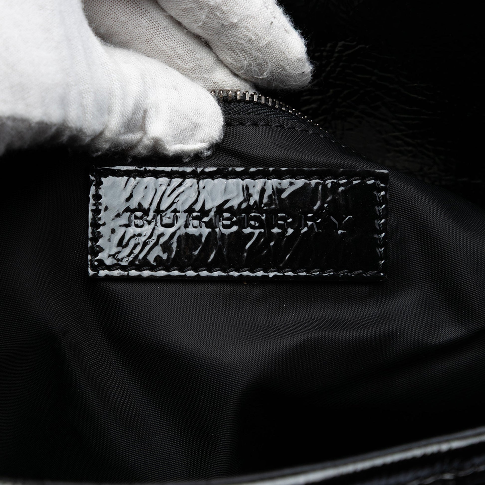 Burberry Beat Check Nylon Lowry Satchel