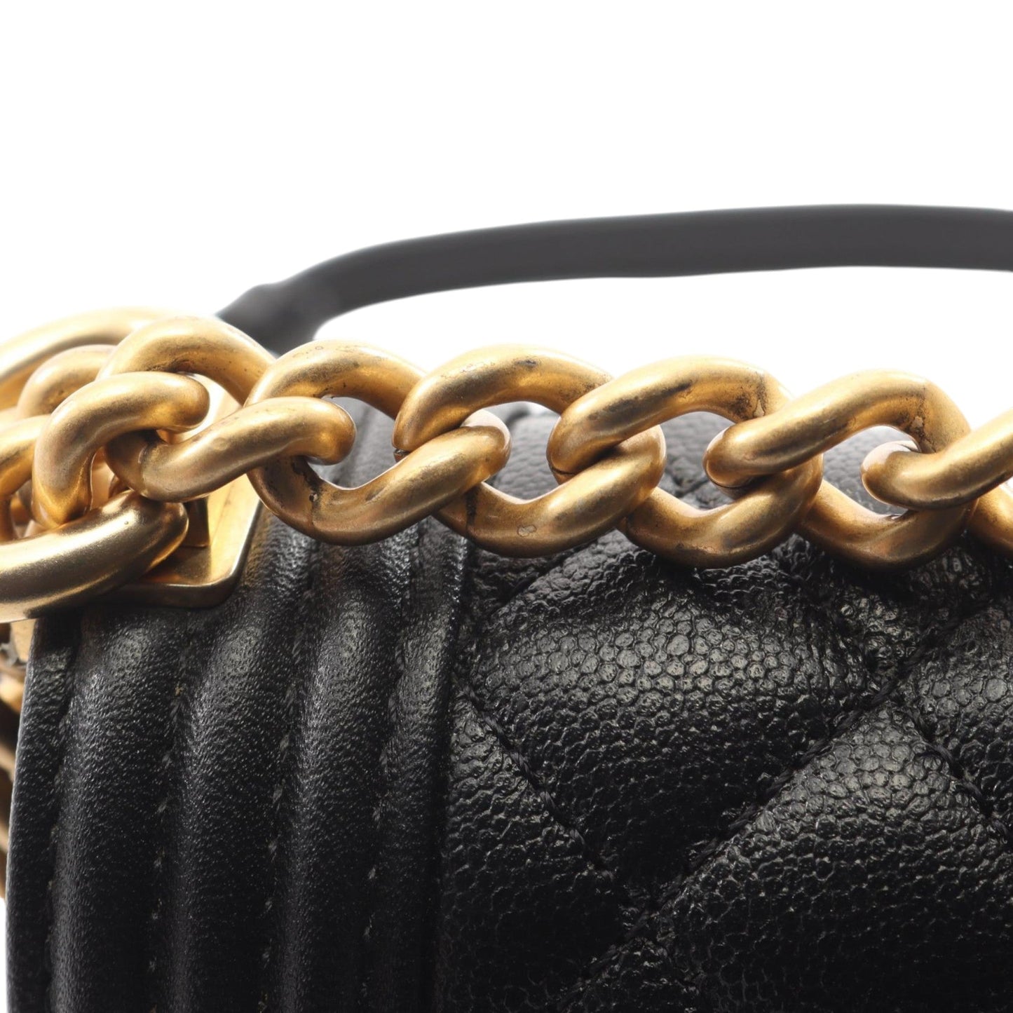 Chanel Small Quilted Caviar Boy Messenger Bag