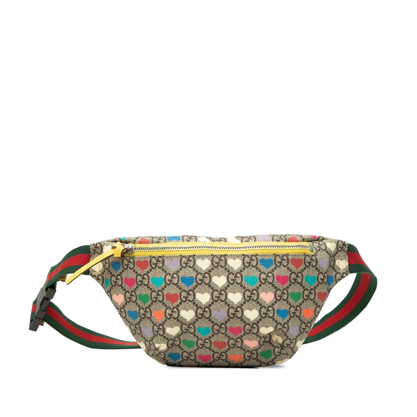 Gucci Kids GG Supreme Hearts Web Belt Bag