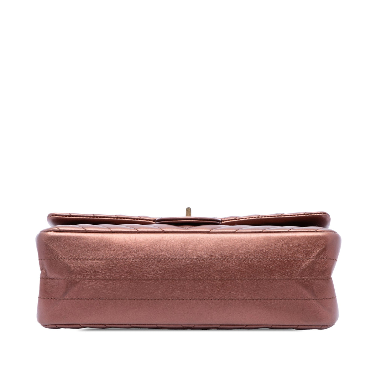 Chanel Chevron Metallic Aged Calfskin Reissue 2.55 Double Flap 225 — Pink