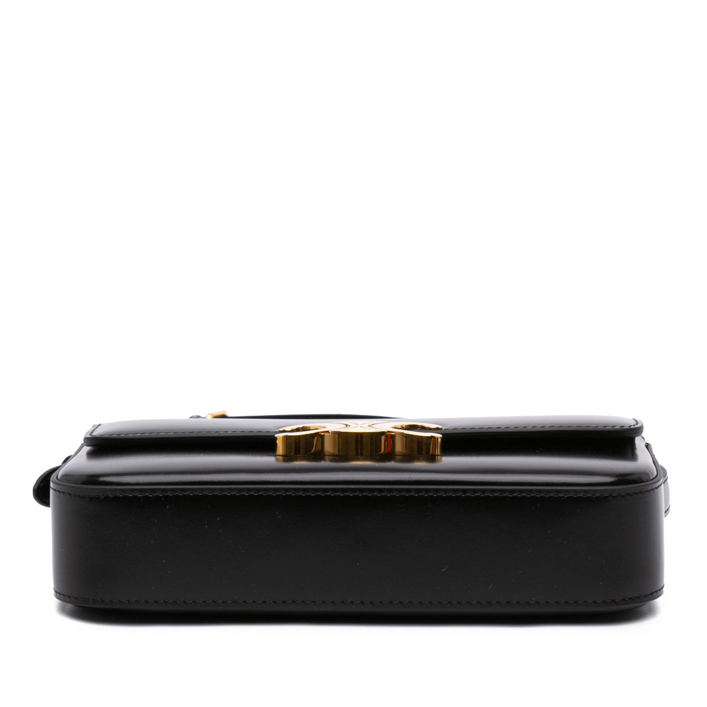 Celine Shiny Calfskin Triomphe Claude Shoulder Bag
