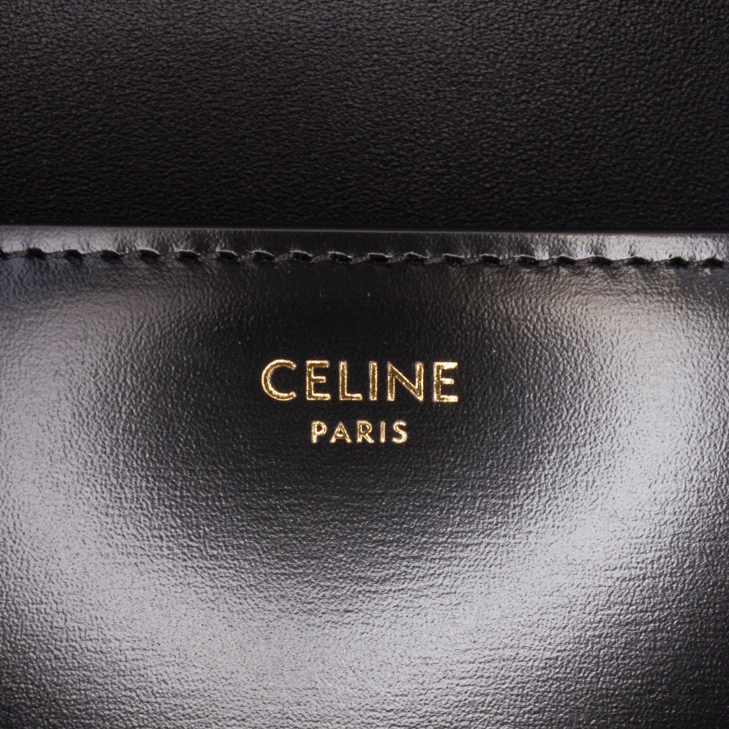 Celine Shiny Calfskin Triomphe Claude Shoulder Bag