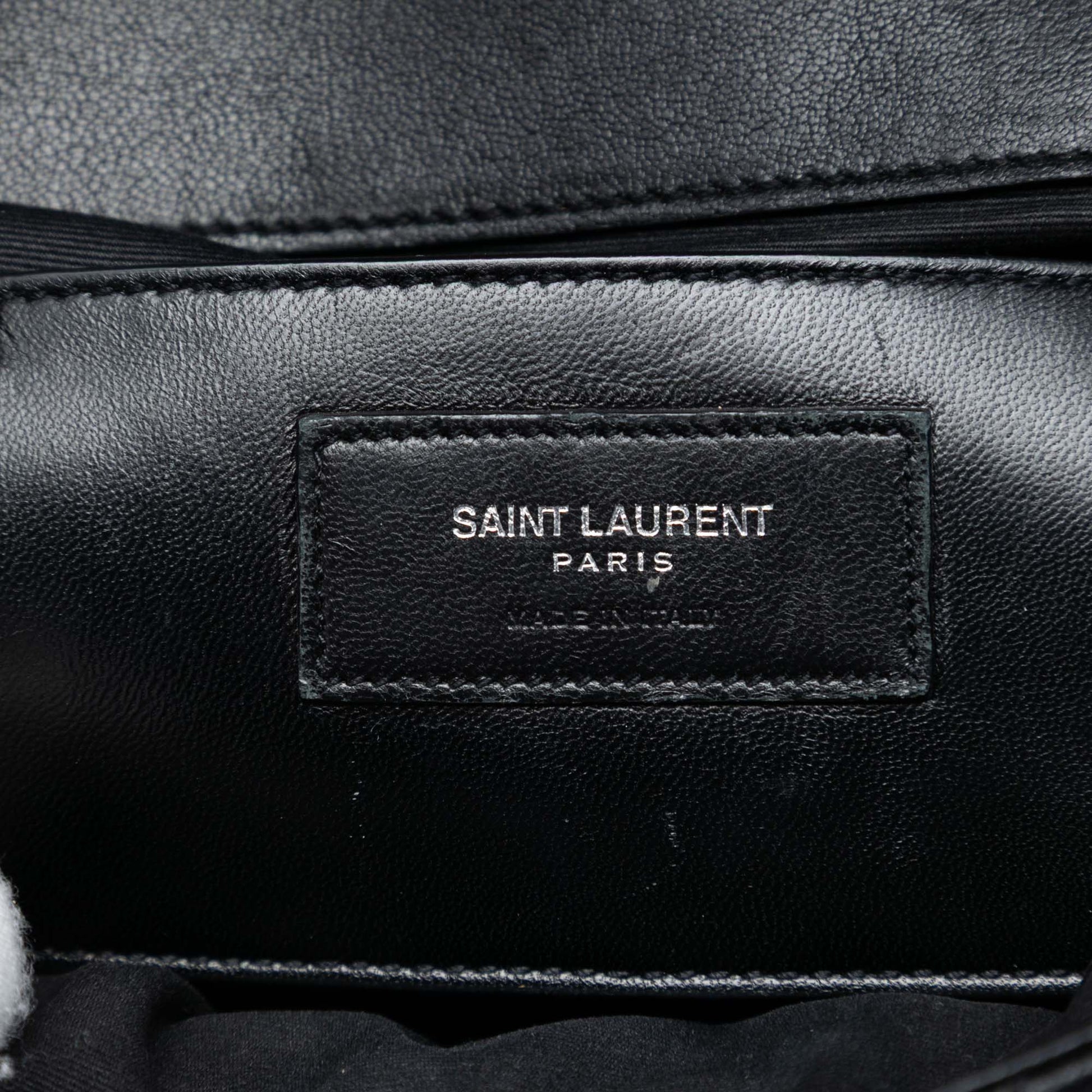 Saint Laurent Medium Sheepskin Triquilt Monogram College Bag