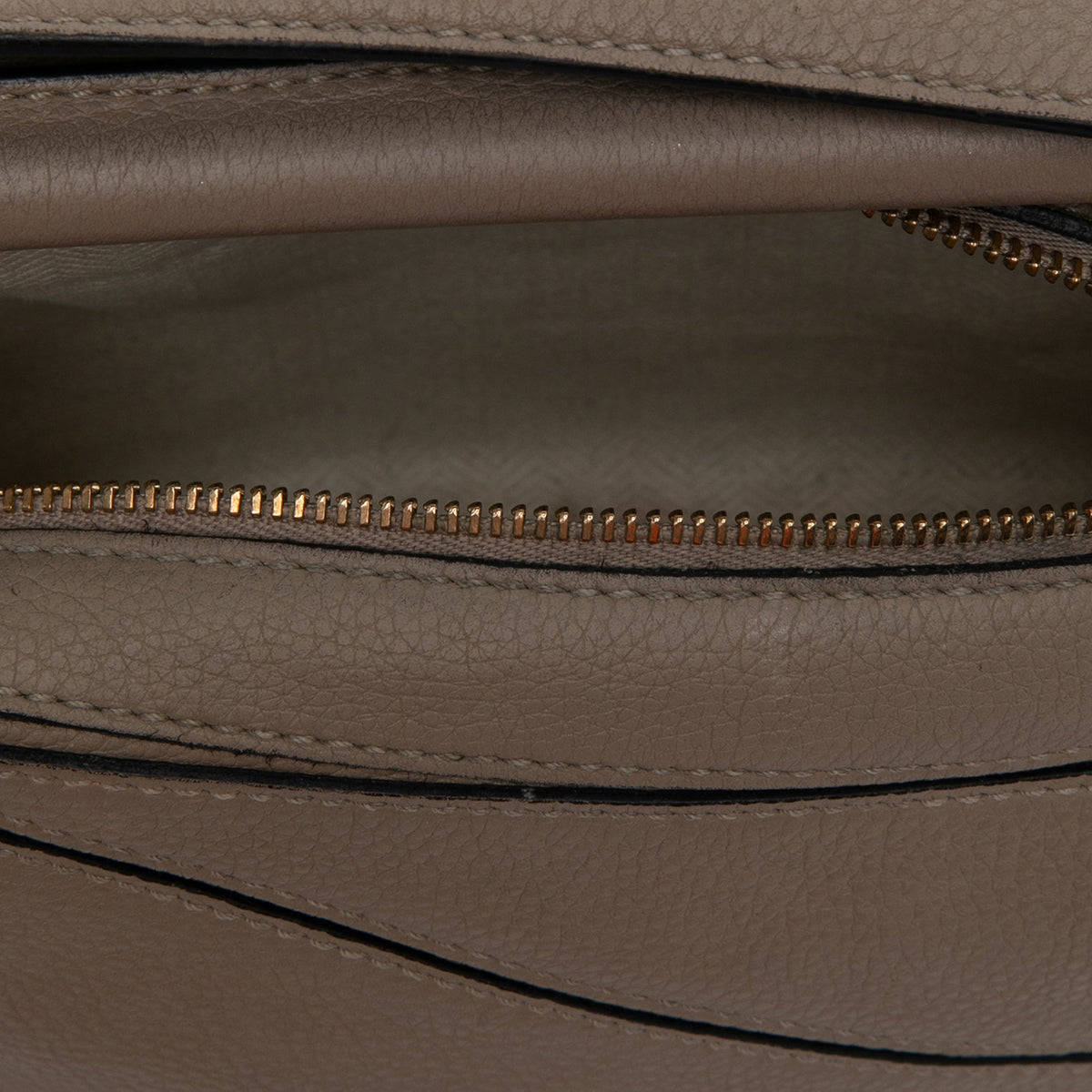 LOEWE Mini Calfskin Puzzle Satchel — Brown